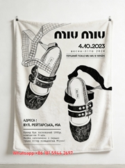 MiuMiu Black & White Mary Jane Shoe Sketch Print Flannel Sofa Throw Blanket – Minimalist Monochrome IMG_0502